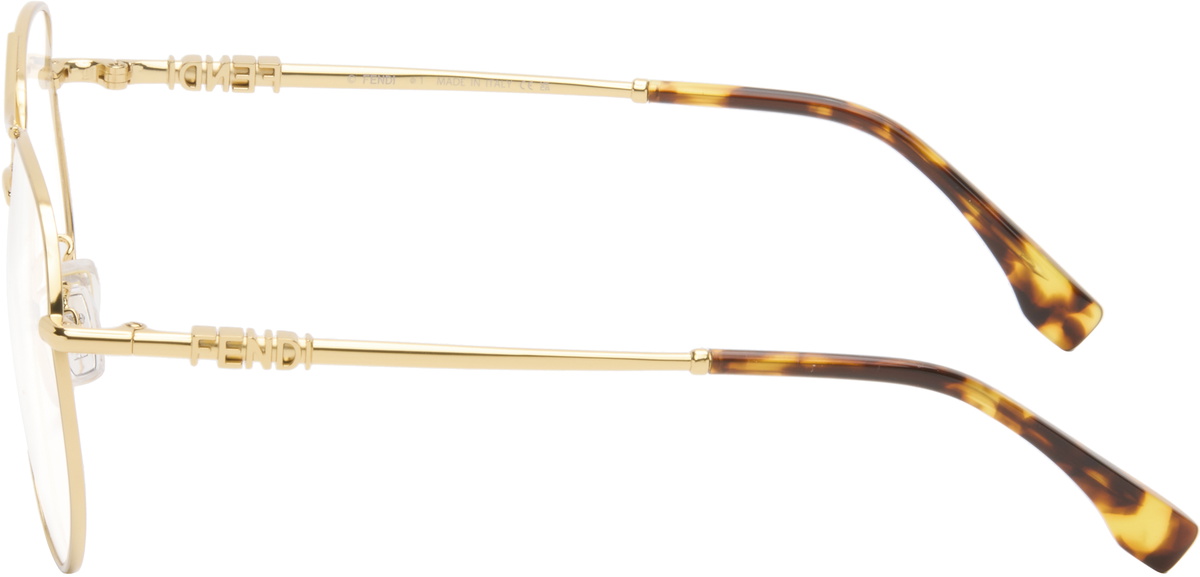 Fendi Gold Fendigraphy Glasses