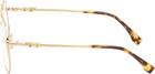 Fendi Gold Fendigraphy Glasses