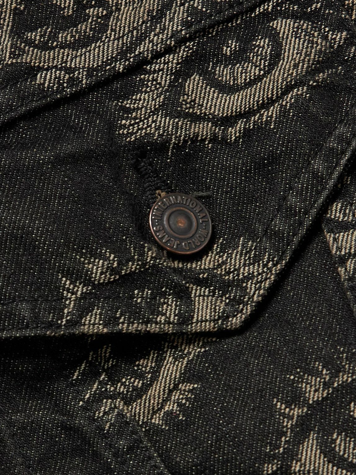 kapital SPEAKEASY ジャケット KAPITAL - Speakeasy Printed Denim Jacket - Black KAPITAL