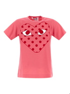 Comme Des Garçons Play Printed Polka Dots Heart T Shirt
