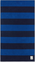 Tekla Navy Block Stripes Beach Towel