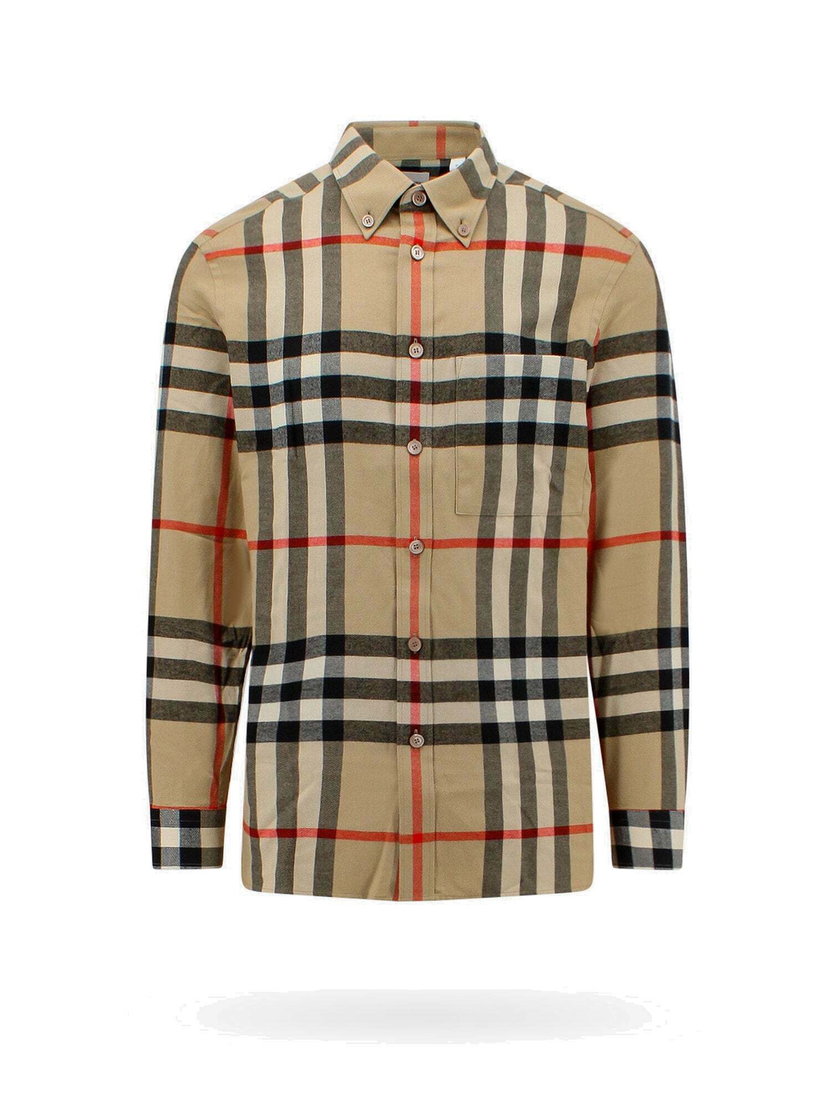 Burberry Shirt Beige Mens Burberry