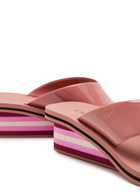 Chloe Swimming Cool 45 Patent Leather Wedge Sandals Pink