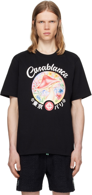 Photo: Casablanca Black Mushroom Emblem T-shirt