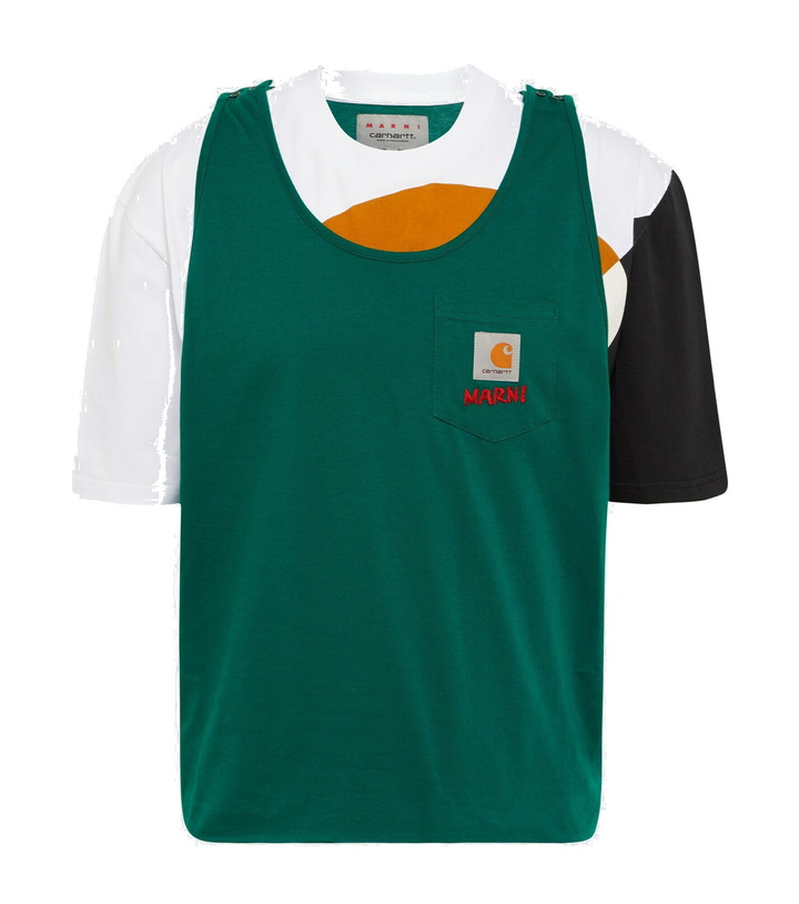 Photo: Marni - x Carhartt layered cotton T-shirt