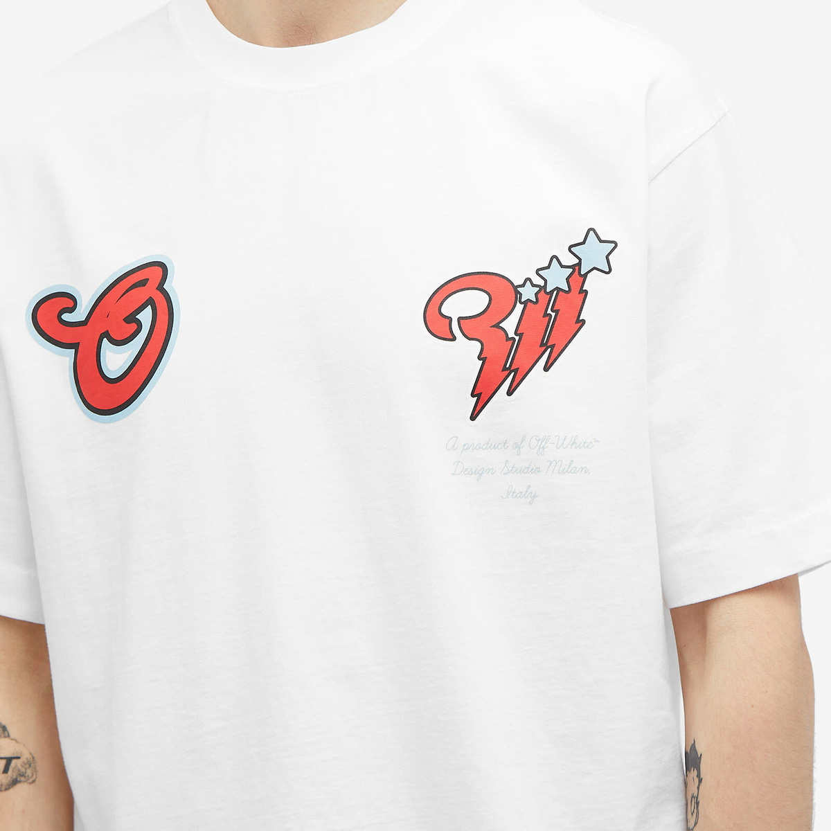 Off-White Men's Scorpio Skate T-Shirt in Multi Off-White