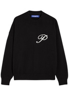 Picante Gallery Knit Cotton Jumper Black