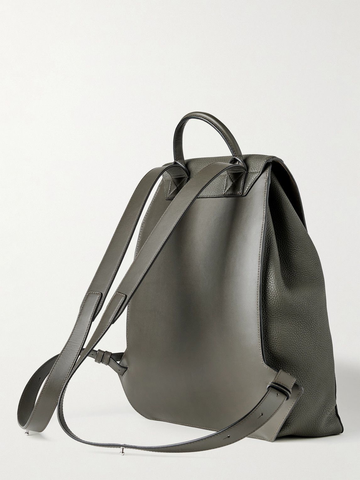 Debossed Logo Leather Backpack – Aimé Leon Dore
