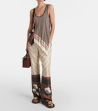 Loewe Printed draped tank top