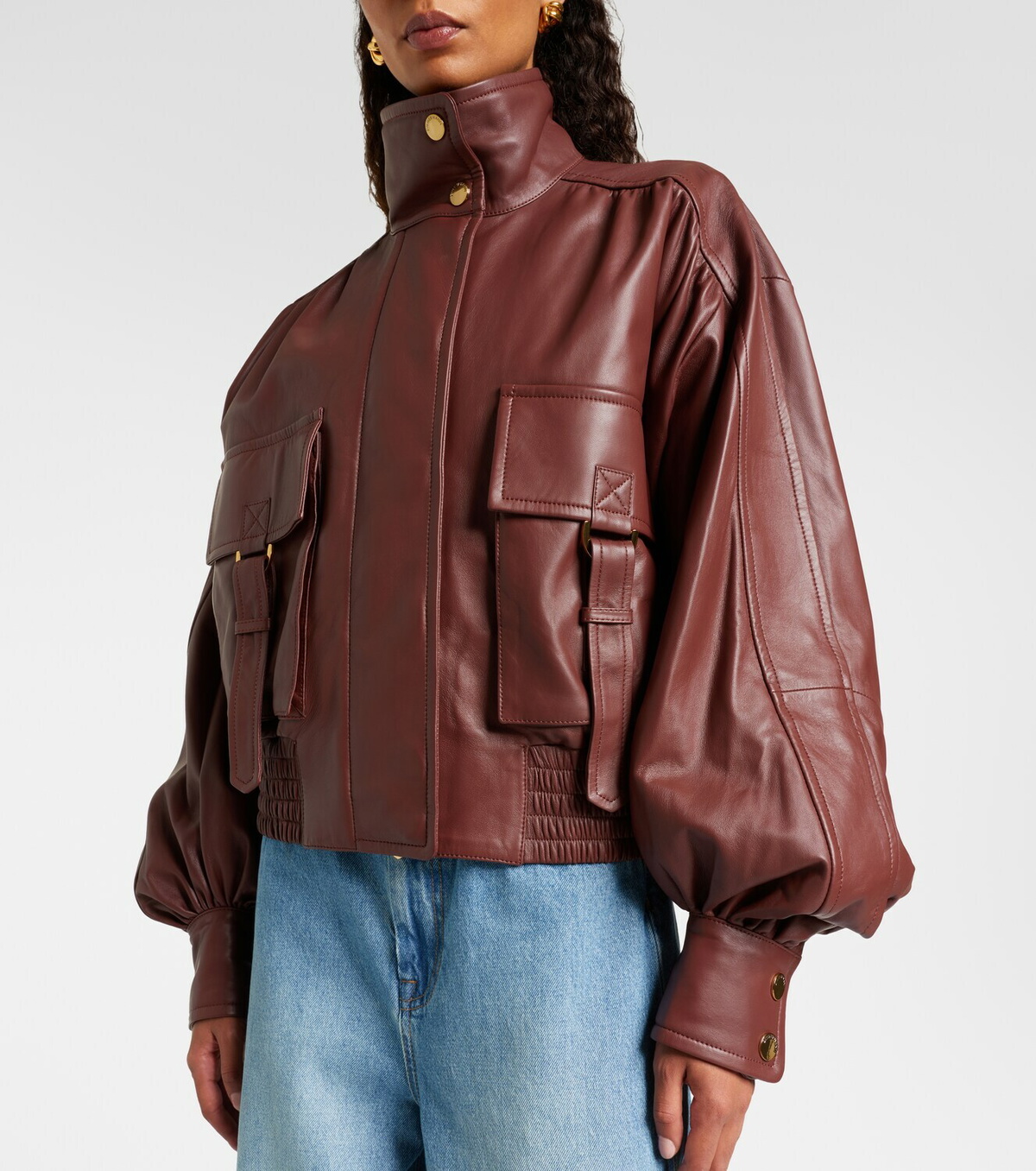 Zimmermann Hypnotic leather bomber jacket Zimmermann