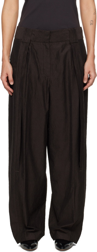 Photo: Kiko Kostadinov Brown Mimi Trousers