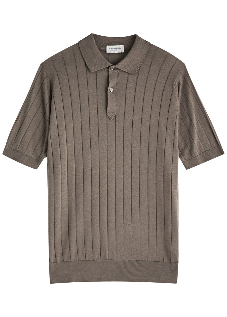 新品JOHN SMEDLEY WOOL & COTTON KNIT POLO JOHN SMEDLEY 14.Singular Merino Wool-Piqué Polo Shirt for