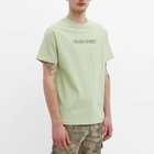 Pass~Port Men's Official Embroidery T-Shirt in Stonewash Green