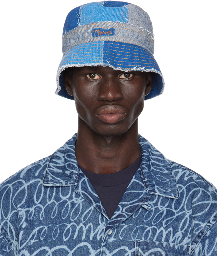 Photo: Marni Blue Patchwork Denim Bucket Hat