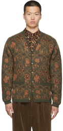 BEAMS PLUS Floral Jacquard Cardigan