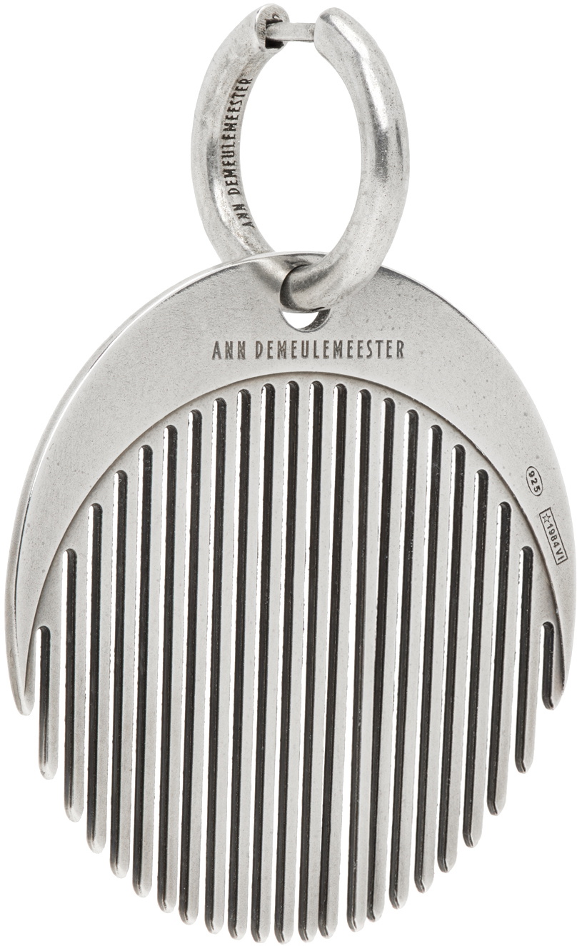 Ann Demeulemeester Sivler Peta Comb Earring