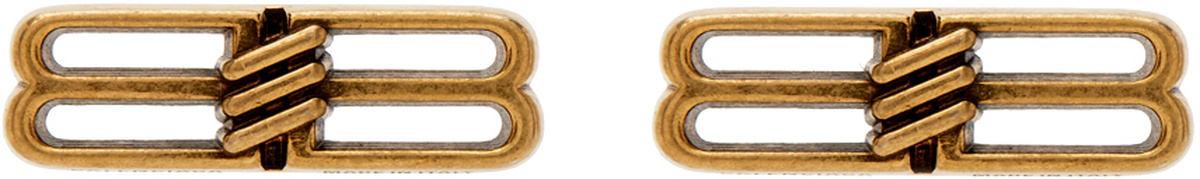Balenciaga Gold BB Icon Earrings