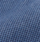 Oliver Spencer - 8cm Puppytooth Organic Cotton-Blend Tie - Blue