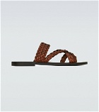 Saint Laurent - Neil braided leather slides