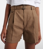 Ralph Lauren Collection Denise belted linen shorts