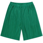Pleats Please Issey Miyake Women's Pleats Shorts in Green