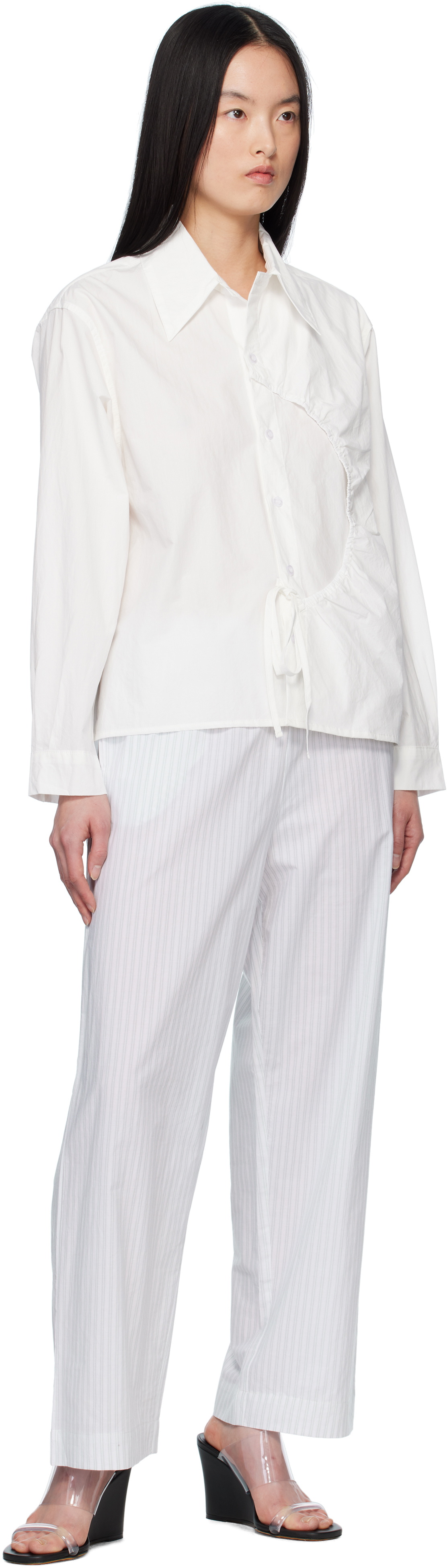 Deiji Studios White Arch Tie Shirt