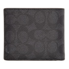 Coach 1941 Black Signature Compact ID Wallet