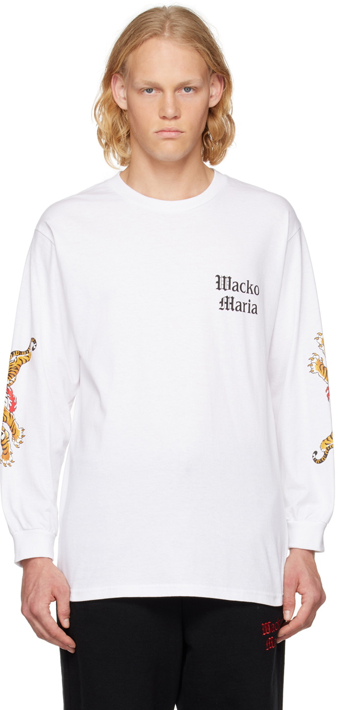 WACKO MARIA White Tim Lehi Edition Long Sleeve T-Shirt Wacko