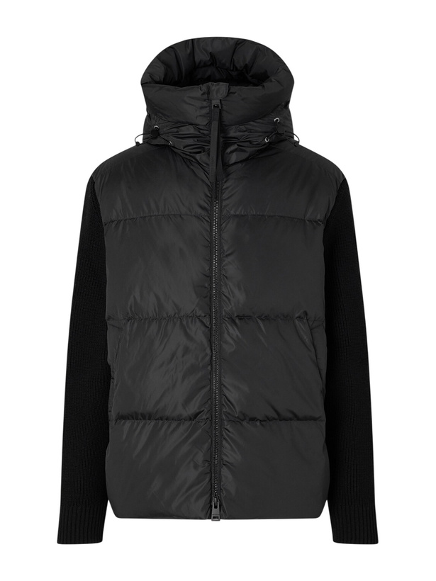 Photo: Canada Goose - HyBridge® Wool and Quilted Shell Hooded Down Jacket - Black