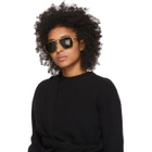 Bottega Veneta Gold Navigator Sunglasses