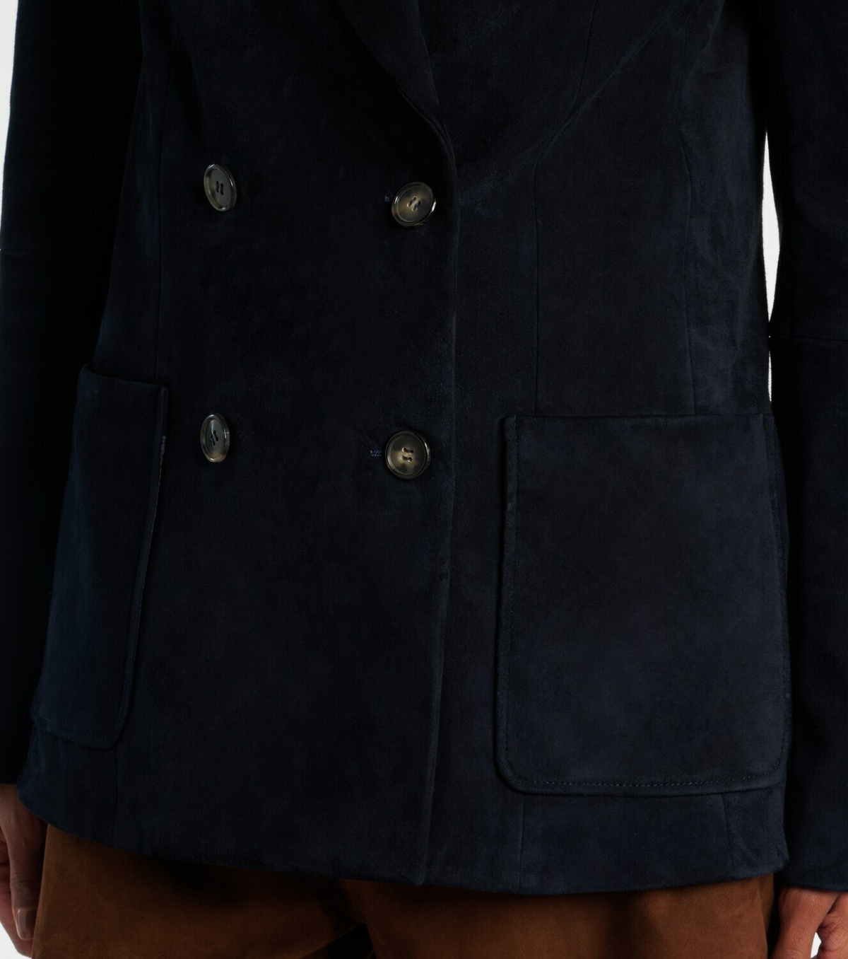 Stouls Suede double-breasted blazer