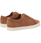 John Lobb - Levah Cap-Toe Leather and Suede Sneakers - Light brown