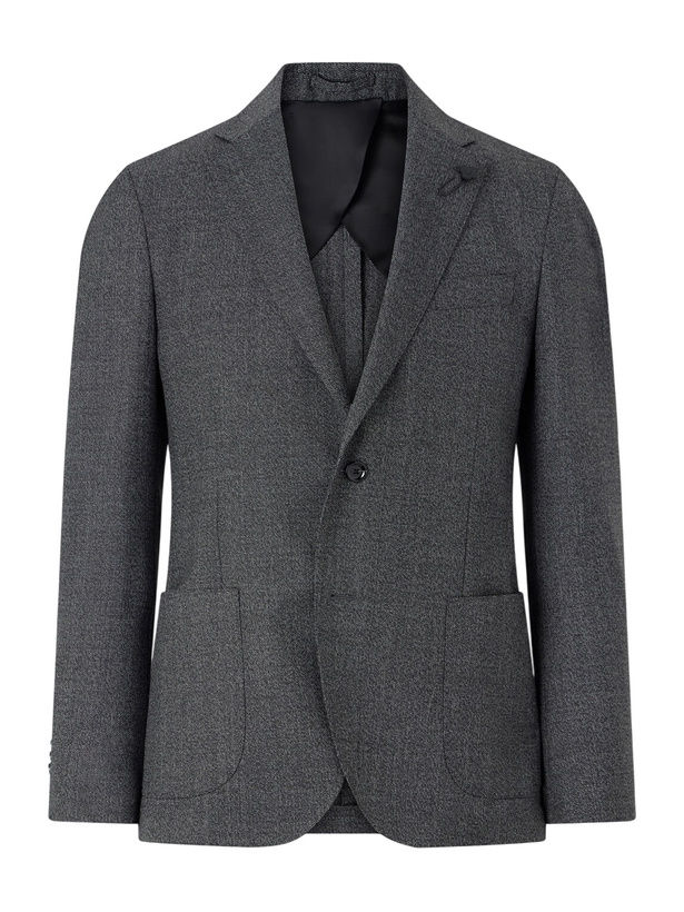 Photo: Lardini - Double-Breasted Wool Blazer - Gray