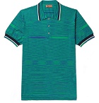 Missoni - Space-Dyed Knitted Cotton Polo Shirt - Green