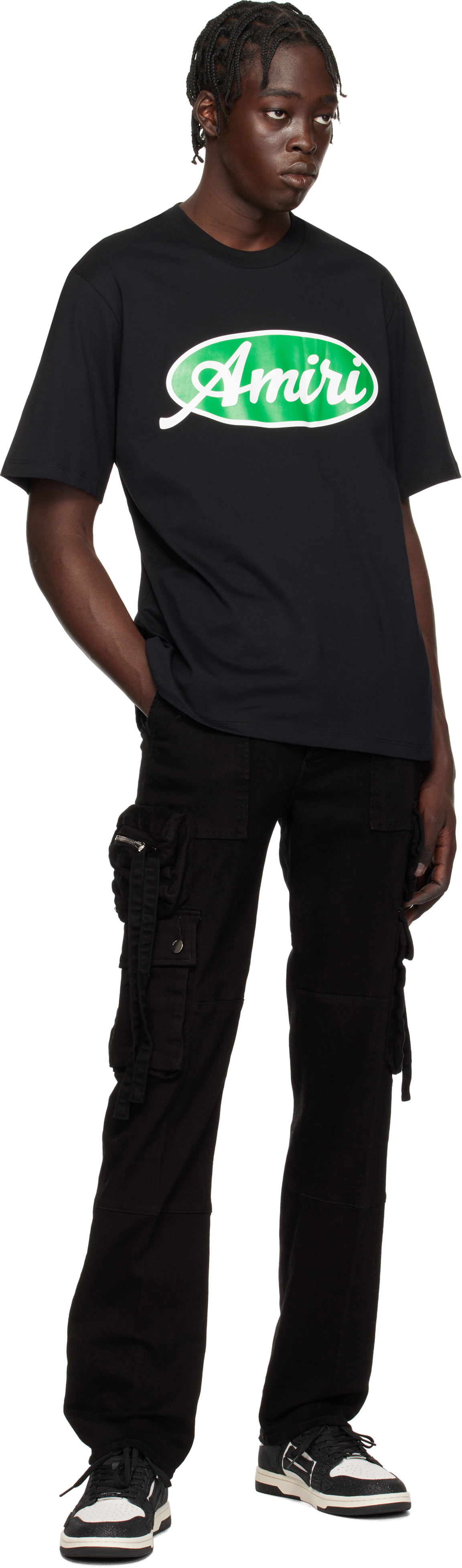 【関税込み】AMIRI ブラック Amiri Oval Tシャツ AMIRI Oval T-shirt | Black | FARFETCH