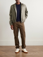 Purdey - Slim-Fit Straight-Leg Cotton-Blend Twill Trousers - Brown