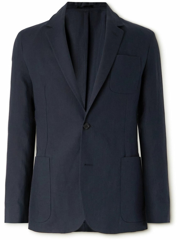 Photo: Paul Smith - Unstructured Linen Blazer - Blue