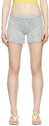 RED Valentino Blue Knit Shorts