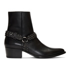 Amiri Black Studded Harness Boots