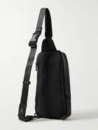 Master-Piece - Slick Logo-Appliquéd Leather and CORDURA® Barastec Nylon Sling Backpack