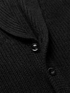 TOM FORD - Shawl-Collar Cable-Knit Cashmere and Mohair-Blend Cardigan - Black