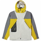 Goldwin Men's PERTEX SHIELDAIR Mountaineering Jacket in Grey/Acid Yellow