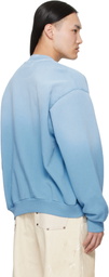 Acne Studios Blue Washed Zip-Up Sweater