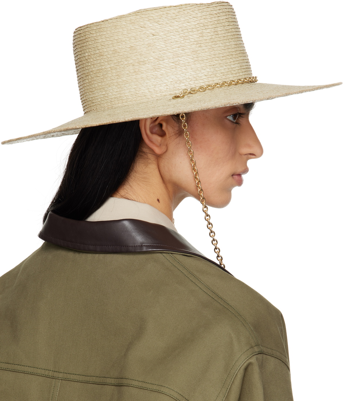 rag & bone Beige Jacque Boater Hat