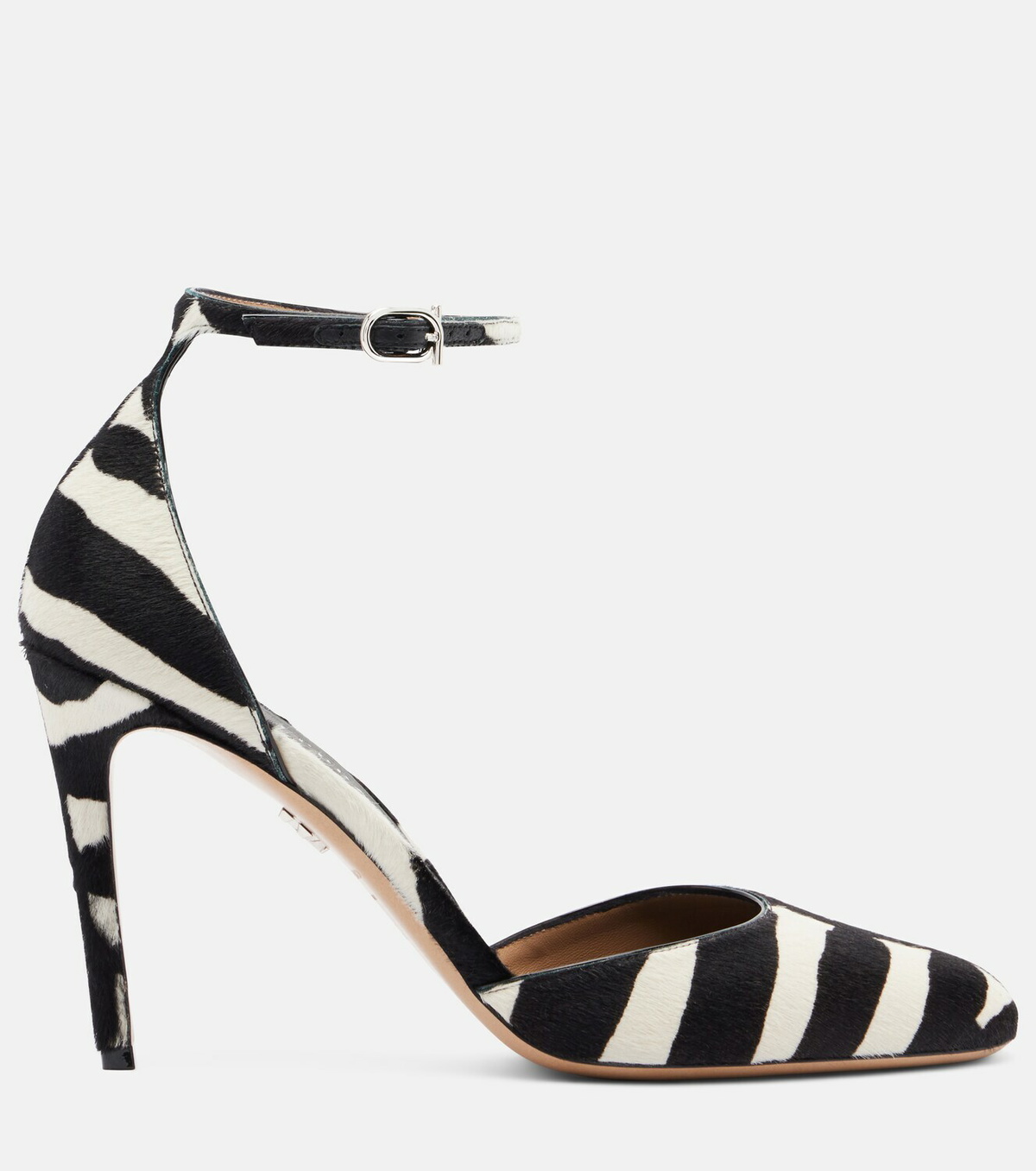 Ferragamo Zebra-print calf hair pumps