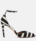 Ferragamo Zebra-print calf hair pumps
