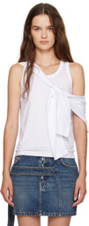 Coperni White Knotted Jersey Tank Top