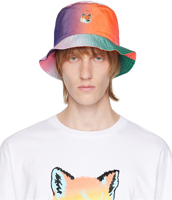 Photo: Maison Kitsuné Multicolor Fox Head Bucket Hat