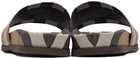 Burberry Brown Check Slides