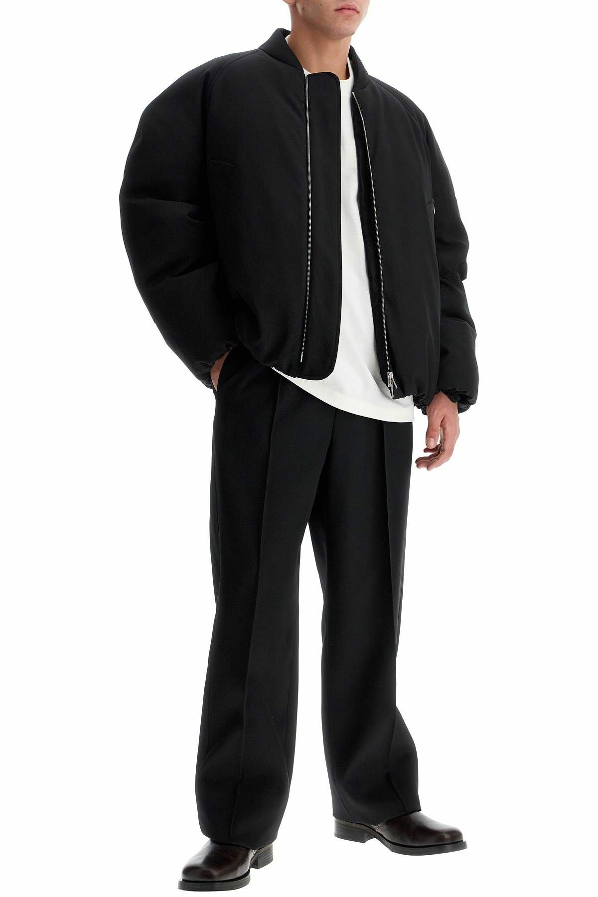 VIP【関税送料無料】希少 JIL SANDER PADDED BOMBER JACKET Jil Sander Padded Bomber Jacket | Black | FARFETCH